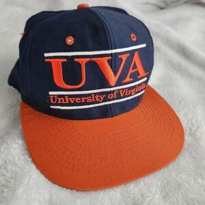 Vintage 1984 University Of Virginia Cavaliers Snapback Hat Cap Color Block USA